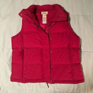 L.L. Bean Pink Goose Down Vest